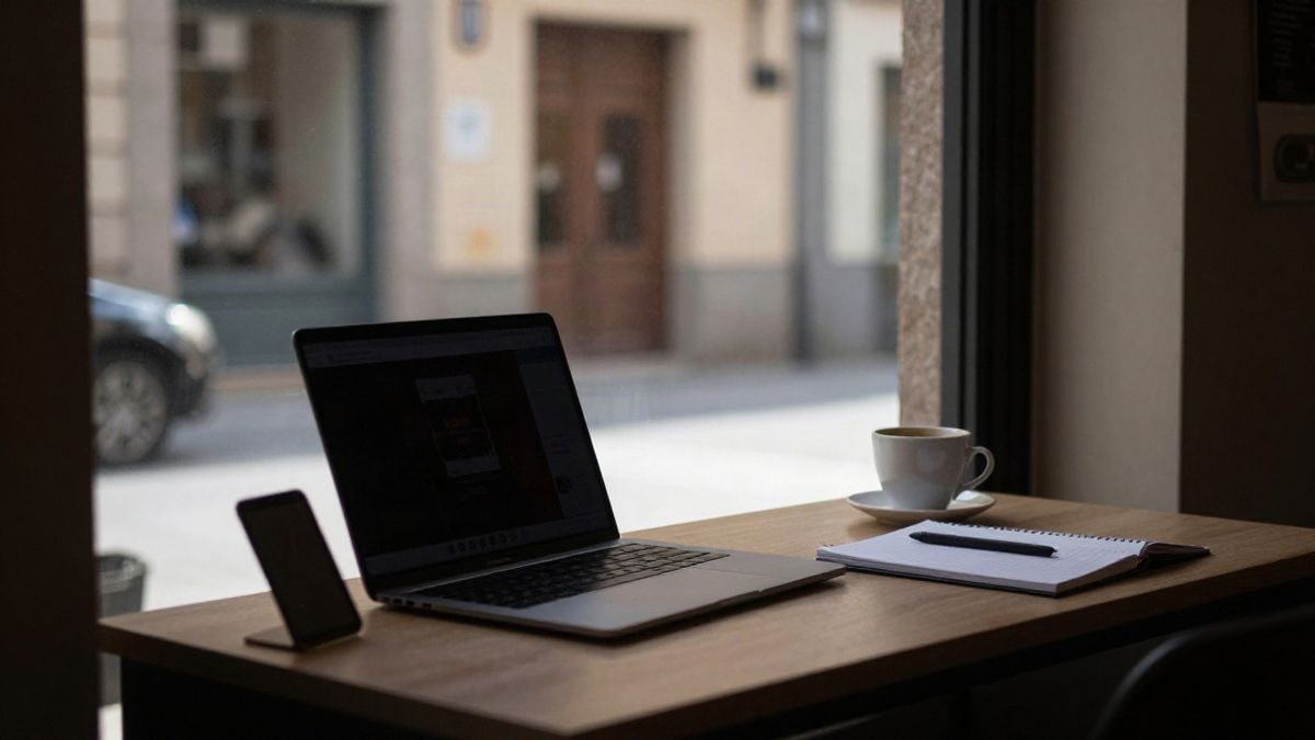 Imagen ilustrativa: un espacio de trabajo con un portátil y un cuaderno sobre una mesa junto a una ventana con luz natural suave.