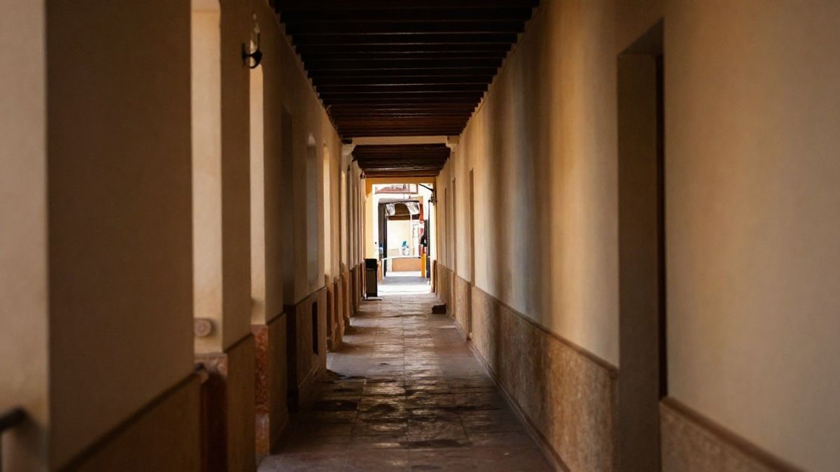 Imagen ilustrativa: una sala de exposiciones con una pared cubierta de retratos enmarcados en blanco y negro