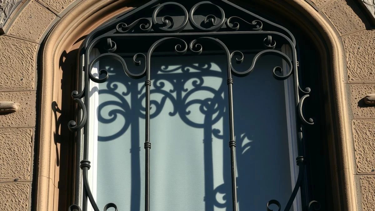 Primer plano de una ventana restaurada de la Casa Colón con detalles de hierro forjado y piedra