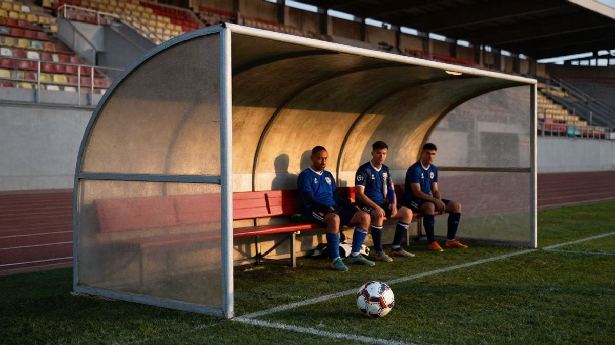 Imagen ilustrativa: un túnel de estadio de fútbol con luz lateral y un balón sobre el césped.
