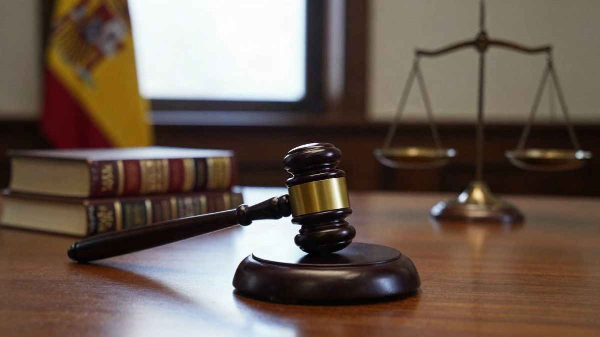 Imagen ilustrativa: martillo de juez sobre una mesa de madera en una sala judicial