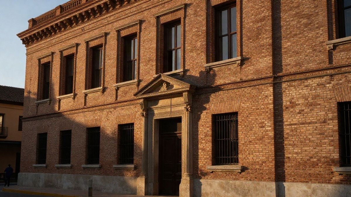 Imagen ilustrativa: fachada de un edificio institucional genérico al atardecer