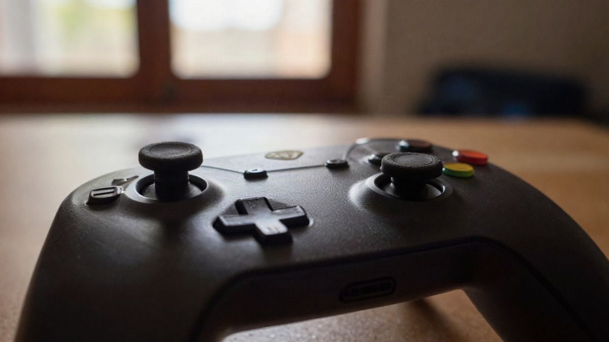Imagen ilustrativa: detalle de la textura de un mando de videojuegos sobre una mesa