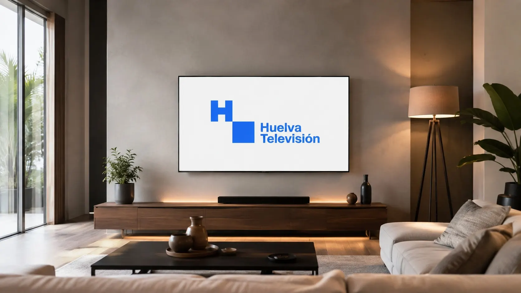 Televisión con Huelva TV sintonizada.